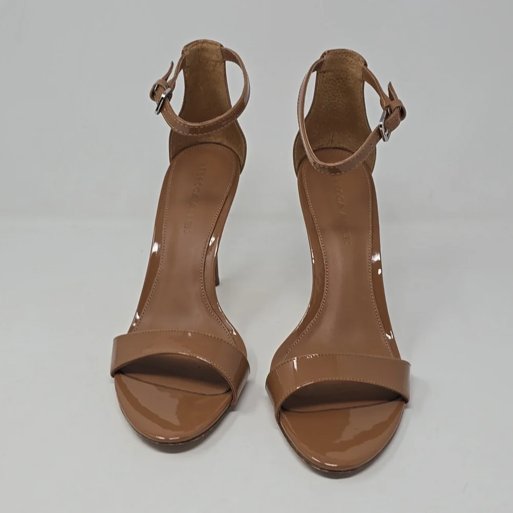 Rebecca Allen The two Strap Sandals Heel Medium Brown Color Size 8.5